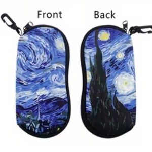 Van Gogh Inspired Starry Night Art Soft Eyewear Case with Zipper Closure NIP